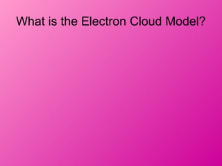 What is the Electron Cloud Model?
 