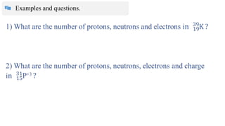 Examples and questions.
 