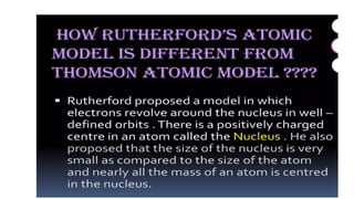 atomic structure bohr model and rutherford model.ppt