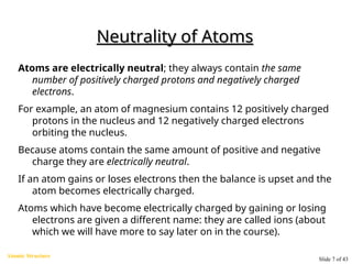 Atomic structure - IGCSE core and extended | PPT