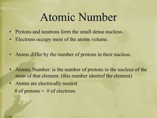ATOMIC AND MASS NUMBER 