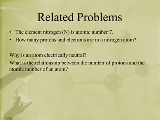 ISOTOPES OF THE ELEMENTDalton´sAtomicTheoryAllelements are compound of submicroscopic indivisible partscalledatoms.Atoms of thesameelement are identical. Theatoms of anyoneelement are differentfromthose of anyotherelement.Atoms of differentelements can physically mix togetheror can chemically combine withoneanother in simple wholenumber ratios toformcompounds.Chemicalreactionsoccurwhenatoms are separated, joined, orrearranged. Howeveratoms of oneelement are neverchangedintoatoms of anotherelement as a result of a chemicalreaction