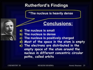 Ruthurford Atomic Structure part 1ppt about the structure | PPT