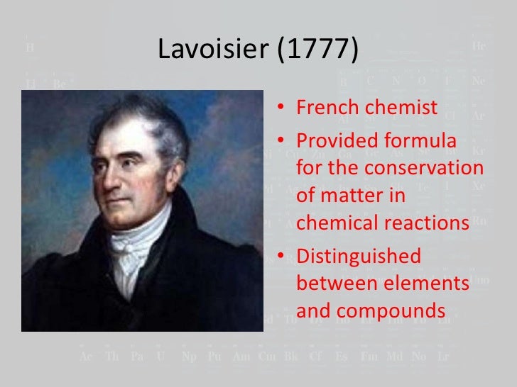 Atomic theory
Lavoisier Atomic Model