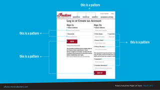 Polaris Industries PG&A UX Team - March 2017
alfonso.moreno@polaris.com
this is a pattern
this is a pattern
this is a pattern
this is a pattern
 