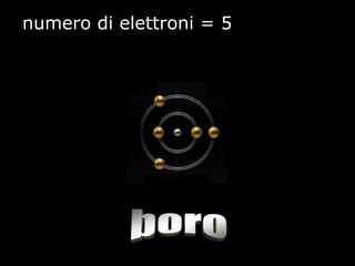 numero di elettroni = 5
 