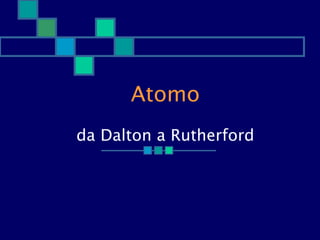 Atomo da Dalton a Rutherford 