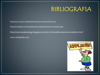http://www.educ.ar/sitios/educar/recursos/ver?id=40703 
http://modelode.com/modelos/ld-modelo-atomico-de-dalton.php 
http://cienciasdejoseleg.blogspot.com/2011/12/modelo-atomico-de-dalton.html 
www.wikipedia.com 
