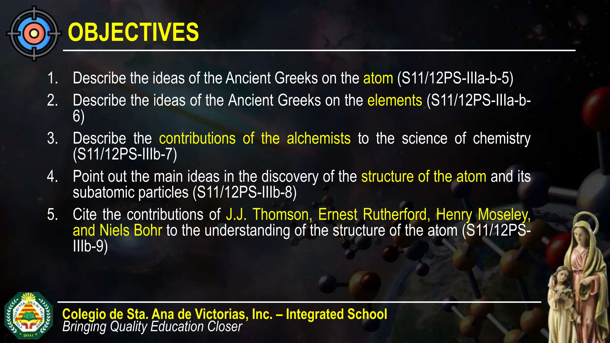 ATOMS AND ELEMENTS - PHYSICAL SCIENCE (PPT) | PPTX