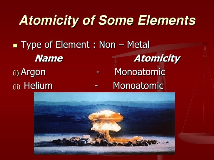 Atomicity Of Elements On A Chart