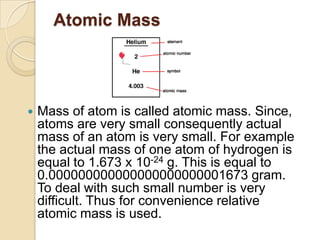 Atomicity






Mono-atomic: When molecule is formed by
single atom only, it is called mono-atomic
molecule. Generally ...