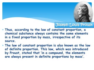 Proportion Element Definition Atoms and molecules | PPSX