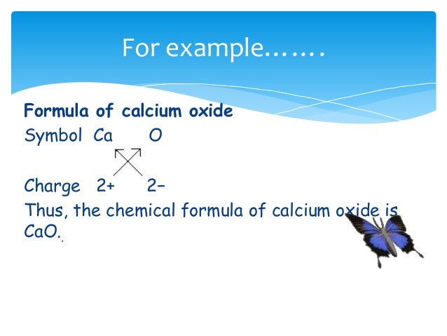 How To Write Chemical Formula For Calcium Oxide