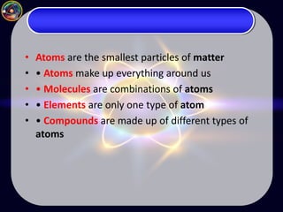 Atoms, Elements and compounds.pptx 2023 2024 | PPTX