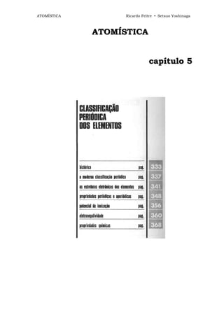 ATOMÍSTICA         Ricardo Feltre • Setsuo Yoshinaga



             ATOMÍSTICA


                              capítulo 5
 