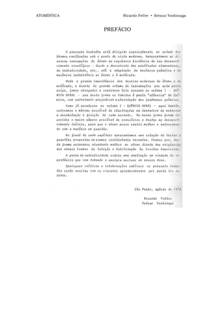 ATOMÍSTICA        Ricardo Feltre • Setsuo Yoshinaga


             PREFÁCIO
 
