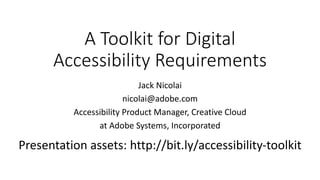 A Toolkit for Digital Accessibility | PDF