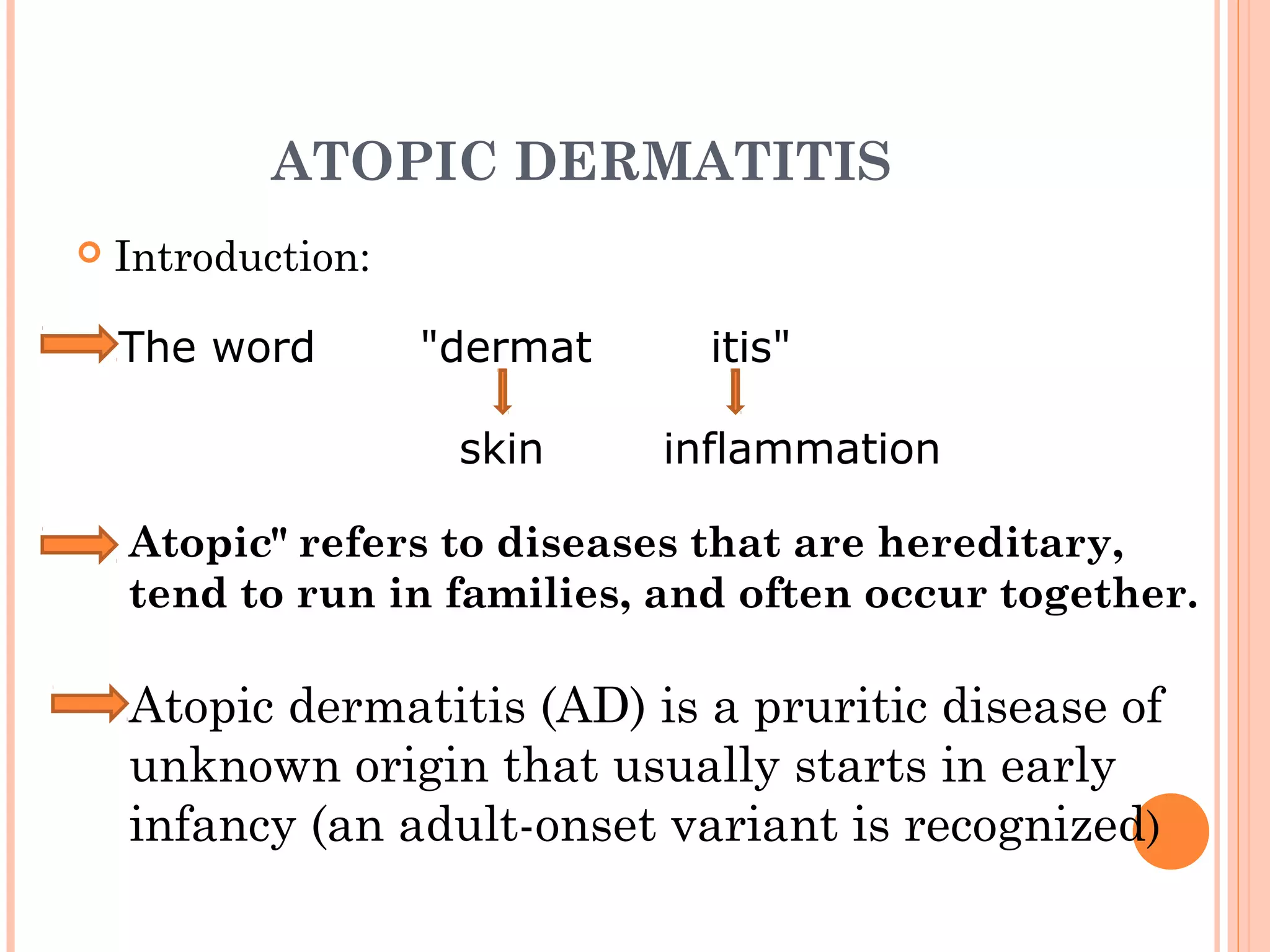 Atopic dermatitis1 | PPT