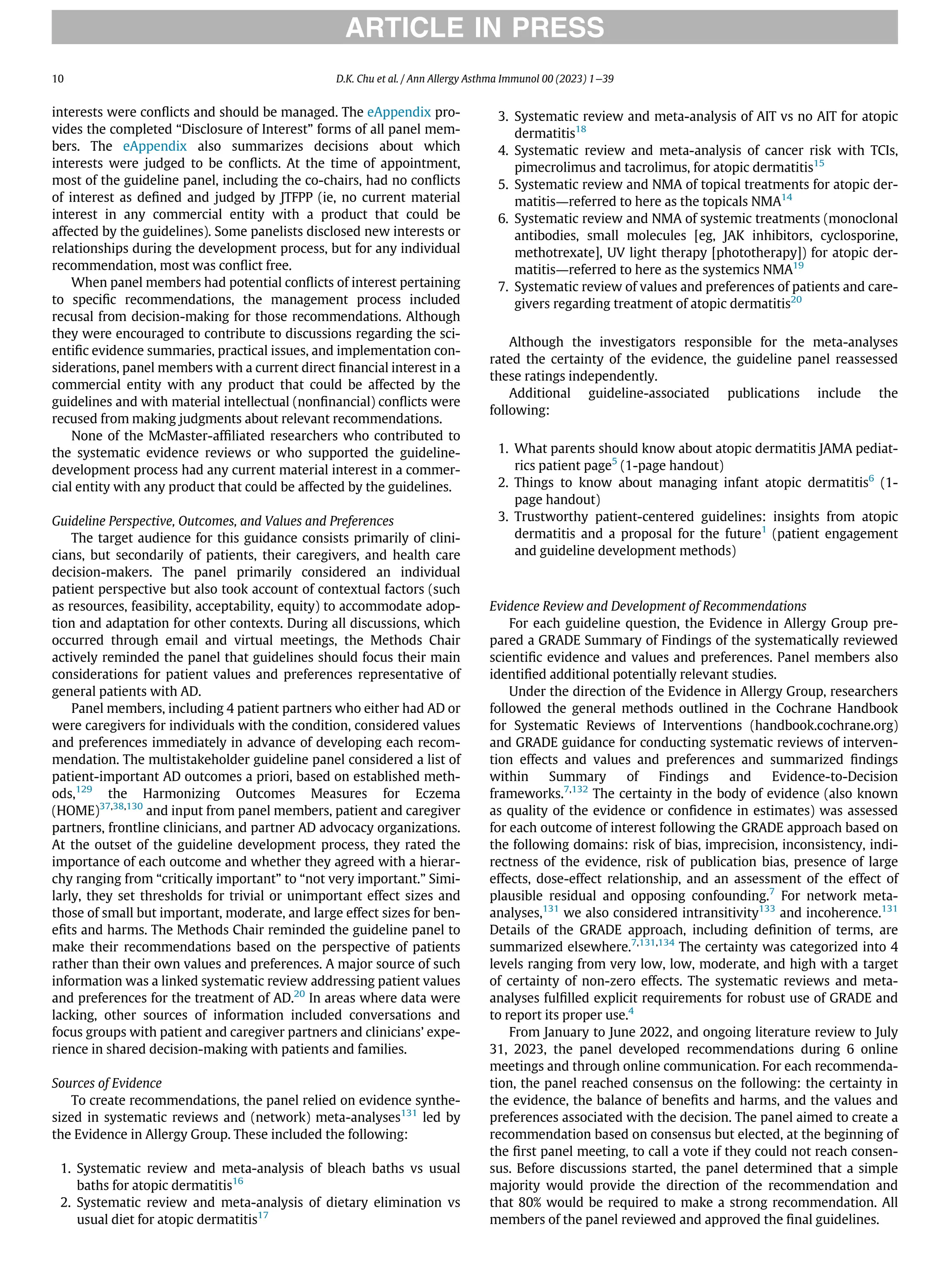 Atopic Dermatitis Guidelines 2023.pdf pediatria | PDF