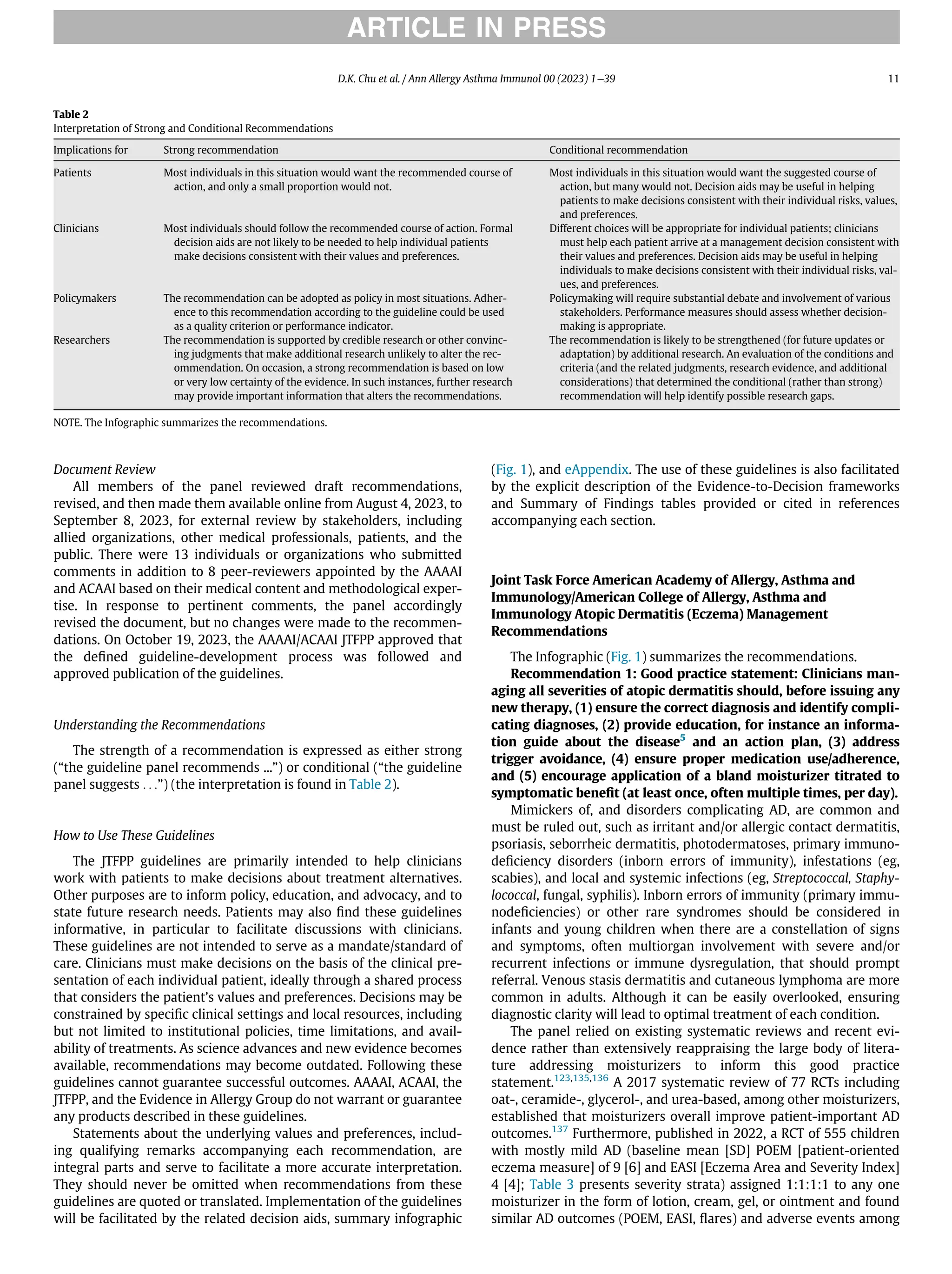 Atopic Dermatitis Guidelines 2023.pdf pediatria | PDF