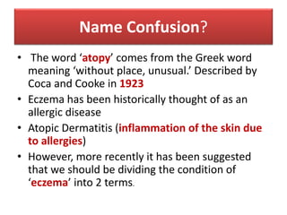 Atopic dermatitis in children | PPTX