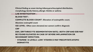 Atopic dermatitis,eczema, Etiology, pathology, diagnosis, management ...