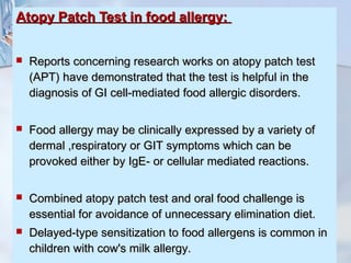 Atopy Panel Atopy patch test | PPT