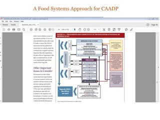 A Food Systems Approach for CAADP
 