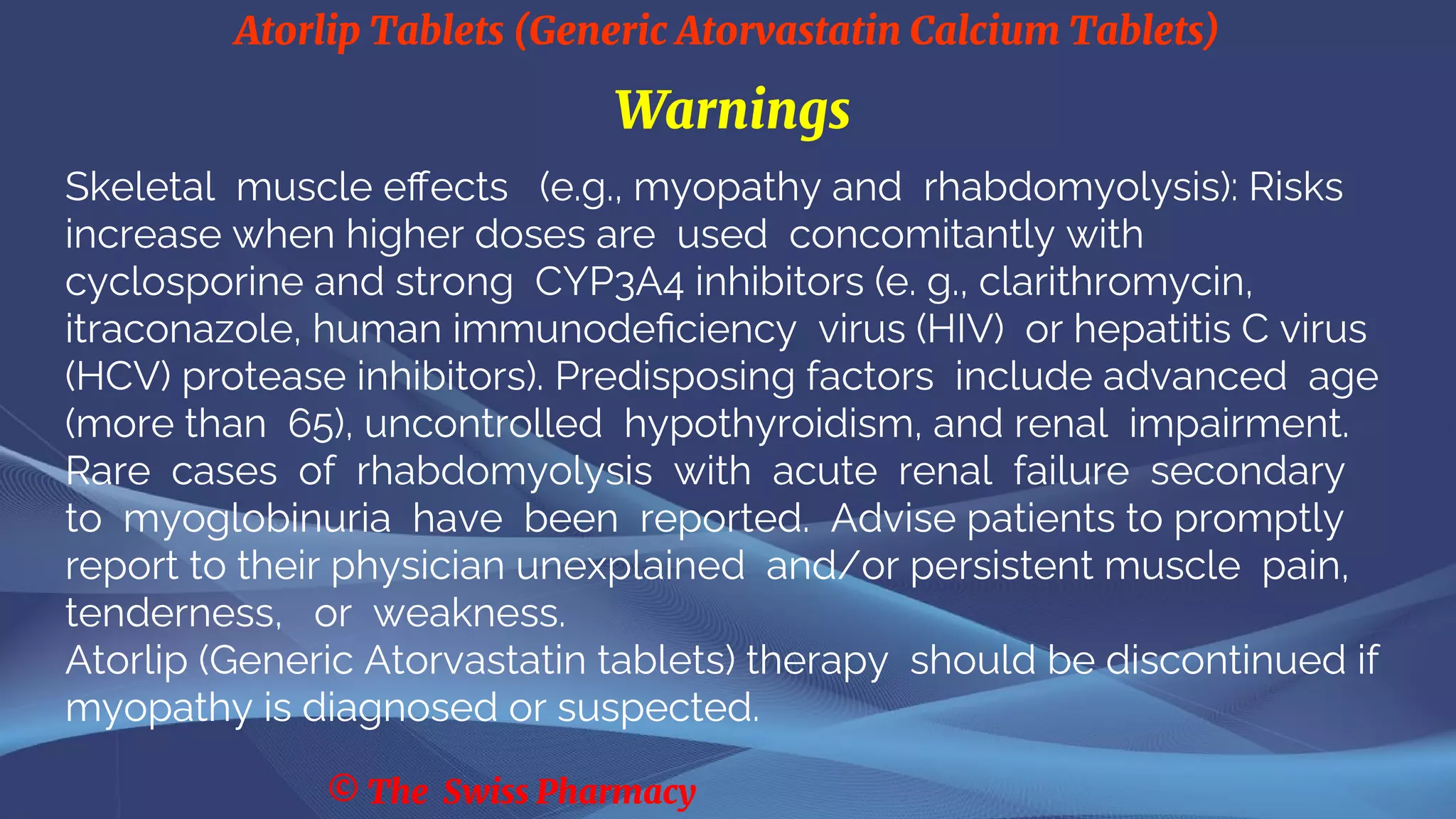 Atorlip Tablets (Generic Atorvastatin Calcium Tablets) | PDF