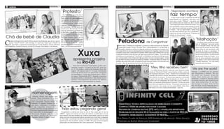 6 GERAL                                                                                                                                           Sábado, 23 de junho de 2012   Sábado, 23 de junho de 2012
                                                                                                                                                                                                                                                                                                                                                    geral        3

                                                                                               ‘Protesto’                                                                                                                                                                           ‘Negociação acontecia
                                                                                              Se o Brasil tivesse que enviar uma re-
                                                                                          presentante para discursar na Cúpula dos
                                                                                                                                                                                                                                                                                   faz tempo’
                                                                                                                                                                                                                                                                                      A atriz Leona Cavalli, a prostituta Zarolha do
                                                                                          Povos, da Rio +20, sobre desigualdades
                                                                                                                                                                                                                                                                                   bordel Bataclã, em “Gabriela”, disse que a con-
                                                                                          e preconceitos, ela bem que poderia ser
                                                                                                                                                                                                                                                                                   versa com a revista “Playboy”, com quem assi-
                                                                                          Valesca Popozuda. Há tempos ela prega
                                                                                                                                                                                                                                                                                   nou contrato para um ensaio nu, não é recente.
                                                                                          a autonomia feminina, o direito de fazer
                                                                                                                                                                                                                                                                                   “Essa negociação estava rolando faz tempo. Aca-
                                                                                          o que bem entender com o próprio cor-
                                                                                                                                                                                                                                                                                   bou coincidindo com as cenas sensuais da nove-
                                                                                          po e sexualidade, e de se ter prazer ape-
                                                                                                                                                                                                                                                                                   la”, disse ela em entrevista ao jornal “Diário de
                                                                                          nas pelo prazer. Recentemente, ela virou
                                                                                                                                                                                                                                                                                   S. Paulo”. “Vai ser muito bonito. Vamos focar
                                                                                          musa gay participando da Parada Gay
                                                                                                                                                                                                                                                                                   em cima desse universo que vive a Zarolhinha”,
                                                                                          de São Paulo e está em vias de contra-
                                                                                                                                                                                                                                                                                   explica ela, que não se diz sensual. “É apenas um
                                                                                          tar uma dançarina transexual para o seu
                                                                                                                                                                                                                                                                                   trabalho de interpretação”, resume.
 Chá de bebê de Claudia                                                                   grupo, “A Gaiola das Popozudas”. Com
                                                                                          letras nada ortodoxas, como a que diz
                                                                                                                                                                                                                                                                                                                             “Malhação”
                                                                                                                                                                                  ‘Peladona
                                                                                          que “My pussy é o poder”, e um recado


C
       laudia Leitte ganhou um chá de bebê na casa de Ana Hickmann, que vai ao ar no pro- que vai direto ao alvo, Valesca se inspira
       grama “Tudo É Possível” neste domingo, 24. Assim que chegou para a festinha em nas manifestantes da Rio 20+ - aquelas                                                                                                           de Congonhas’                                                                            Leo Jaime estará na próxima tempo-
       Itu, São Paulo, a cantora foi recepcionada por Ticiane Pinheiro, Gianne Albertoni, que deixaram os seios de fora para pro-                                                                                                                                                                                            rada de “Malhação” como par român-


                                                                                                                                                                                  J
Carol Magalhães, Amanda Françozo, Luciele Di Camargo, Dani Bolina e Lizzi Benites.        testar -, e dá um basta ao preconceito.                                                      éssica Lopes, a “Peladona de Congonhas”, já começou a colher os frutos de sua “distração”                                             tico de Danielle Winits. Ele será um
                                                                                                                                                                                       e posou para a sessão “Pin Up” da revista “Sexy”, nesta quinta-feira, 21, em São Paulo. A                                             músico que fez sucesso nos anos 1980 e




                                                                                                                           Xuxa
                                                                                                                                                                                       loira ganhou destaque na mídia ao ser flagrada seminua por um paparazzo enquanto troca-                                               acabou dono de uma lanchonete, onde
                                                                                                                                                                                  va de roupa dentro do carro no estacionamento do Aeroporto de Congonhas. Apesar de ter sido                                                os jovens da trama se encontram. O
                                                                                                                                                                                  convidada a posar para a sessão antes do episódio, Jéssica contou que a polêmica fez com que                                               elenco contará ainda com Carla Marins,
                                                                                                                                                                                  a publicação mudasse o tema das fotos, que agora fazem referência a viagem. “Eu já tinha sido                                              que será uma tradutora. As informações
                                                                                                                                                                                  convidada, por ter participado do “Casa Bonita”, do Multishow, mas depois de tudo que aconte-                                              são do jornal “Folha de S. Paulo”. A es-

                                                                                                                  apresenta projeto
                                                                                                                                                                                  ceu, a revista mudou o tema. Vamos fazer algo que tenha a ver com o aeroporto agora”, revelou                                              treia da nova temporada está prevista
                                                                                                                                                                                  ela, que ainda não pensa em fazer um ensaio nu completo. “Vamos por partes, né? (risos). Por                                               para agosto e terá como música-tema

                                                                                                                         na       Rio+20                                          enquanto não pensei nisso ainda, até porque teria que conversar bastante com meus pais antes
                                                                                                                                                                                  de aceitar”, disse ela, que já levou uma bronca da mãe após o flagra.
                                                                                                                                                                                                                                                                                                                             “Tempos Modernos”, de Lulu Santos,
                                                                                                                                                                                                                                                                                                                             regravado pelo Jota Quest.
                                                                                                                   Xuxa esteve no Forte de Copacabana, no Rio, apre-
                                                                                                                sentando o projeto “+Criança na Rio+20”, nesta sex-
                                                                                                                ta, 22. No projeto, criado pela Fundação Xuxa Me-
                                                                                                                                                                                                                                              ‘Meu filho recebeu bem’ ‘We are the world’
                                                                                                                neghel, 90 crianças entre 6 e 12 anos, selecionadas                                                                           A ex-BBB Fabiana Teixeira, conhecida como Mama no reality,
                                                                                                                                                                                                                                            contou ao “Diário de S. Paulo” como a família recebeu a notícia de         Solange, a ex-BBB que fez sucesso
                                                                                                                através de oficinas locais em todo Brasil, entregaram                                                                                                                                                  por transformar a música “We are
                                                                                                                às autoridades a “Carta das Crianças para a Terra”,                                                                         que ela posaria nua para a “Sexy”. Depois de ter conversado com
                                                                                                                                                                                                                                            o marido, ela aceitou o convite, mas passou a se preocupar com o           the world” em “Iarnuou” dentro do
                                                                                                                no espaço “Humanidade 2012”. Segundo a assessoria                                                                                                                                                      reality show, mostra que seu inglês
                                                                                                                da apresentadora, o documento é uma síntese do pen-                                                                         filho Gabriel, de seis anos. “As fotos sempre aguçam a curiosidade
                                                                                                                                                                                                                                            de quem está em volta. Minha preocupação era sobre o que ele               melhorou...e muito! A morena esteve
                                                                                                                samento e das proposições das culturas das infâncias                                                                                                                                                   no evento Axézim, que aconteceu na
                                                                                                                brasileiras para a vida sustentável no mundo.                                                                               poderia ouvir de coleguinhas da escola. Mas, para a minha sur-
                                                                                                                                                                                                                                            presa, ele respondeu positivamente à conversa”. O tema do ensaio           noite desta quinta-feira, 21, na Prai-
                                                                                                                                                                                                                                            será rodeio, por sugestão de Fabiana. “Eu já tenho uma história no         nha Lounge, na Lagoa, Zona Sul do
                                                                                                                                                                                                                                            meio sertanejo e sou casada com um cantor (Roby). Além disso,              Rio. No local, ela foi chamada para o
                                                                                                                                                                                                                                            tem muito a ver com a minha personalidade”, disse ela.                     palco e cantou a música direitinho.



                                            Homenagem
                                              Danielle Winits está mesmo apai-
                                            xonada. Nesta sexta-feira, 22, a atriz
                                            postou no Twitter que vai se encontrar
                                            com o namorado, Amaury Nunes, na
                                            Tailândia. O jogador mandou um re-
                                            cado para a namorada e a mensagem
                                            foi logo respondida. Amaury também
                                            postou uma foto em que aparece com o
                                            boné que mandou bordar com as iniciais
                                                                                              ‘Não estou pegando geral’
                                            do casal (AD) em homenagem à atriz.                Recapitulando os últimos três meses na vida de Yuri, depois que ele saiu do
                                            “Veeeeeeem Bangkok está esperando               “BBB12”: engatou um namoro com Laisa, que conheceu no reality show; teve um
                                            por nós!!!”, escreveu ele. “Indooo!!!”,         breve romance com uma estudante que conheceu numa balada; apareceu em clima
                                            respondeu Winits. O amor é lindo!               íntimo com uma ruiva numa praia carioca; saracoteou por aí com uma ex-integrante
                                                                                            do “No Limite”; e teria ficado com duas meninas na mesma noitada. “Mas não estou
                                                                                            pegando geral e não sou galinha”, garante o ex-BBB. “Não gosto da fama de pegador
                                                                                            porque quero um relacionamento sério. Estou supercarente”, choraminga.
 