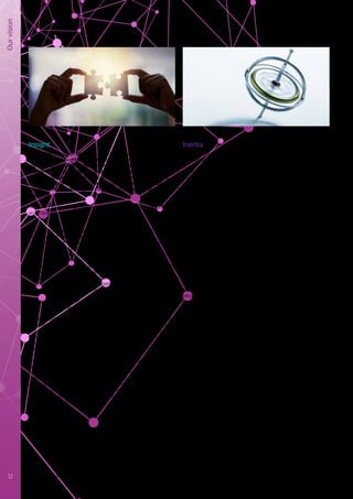 Our
vision
12 Trusted partner for your Digital Journey
Insight
The digital revolution has given rise to a whole new economy based
on the value of insights from data. From consumer purchasing
preferences to complex machine operational characteristics and
patient health diagnosis, data insights can be used to generate
revenue, reduce operating costs, and improve or even save lives.
As more objects (and people) become interconnected through
the Internet of Everything, the insights that can be gleaned are
seemingly limitless.
However, proving the provenance and accuracy of data is becoming
an increasing challenge. You cannot believe all that you read or watch -
so how do you discern the truth and who / what can you trust?
The internet is the go-to source of insight for most people, and
yet it is loaded with fake news, clickbait, advertising bias and
misrepresentation. Seeing is no longer believing as human speech
and body movements in online videos are dubbed and edited to give
convincing performances and messages that are completely different
to the originals. Whilst much of this may be done in the name of
humour, some is directly influencing political and even religious beliefs
- fake news morphs into fake reality. With Facebook and Twitter now
considered to be key tools in political messaging and campaigning,
an understanding of the influences behind the information that we
consume can no longer be ignored.
In such a scenario, the question of trust and truth becomes ever more
important for businesses, consumers, governments and citizens.
Artificial Intelligence may assist with the exposure of false information –
we even see such techniques being applied to the detection of forgery
of valuable paintings by analyzing the characteristics of individual
brush strokes. But at the same time AI may also be used as a source of
fake information itself – machine learning systems can even be pitted
against each other to refine digital fakes that can fool themselves.
Some enterprises are looking to create systems of trust and
immutability where there would otherwise be no trusted relationships -
as we are already seeing with the increasing interest in blockchain and
distributed ledger based applications. Even long established trusted
intermediaries like central banks and government departments
could in some way be disintermediated as peer-to-peer trusted
engagements become accepted alternatives, that offer lower cost and
“fairer” outcomes for individuals.
Inertia
Inertia is a force that resists changes in a state of motion - it sustains
movement as well as holding it back.
In the physical world, inertial constraints make it increasingly difficult
for objects with mass to accelerate further as they approach the
speed of light. In a similar way, as we continue to experience the
acceleration of digital technologies, we are reaching points where
the real world might refuse or be unable to travel at the “speed of
digital”. As examples: the exploitation of IoT data streams may be
restricted by protectionist views about data ownership and privacy;
and the automation of certain service jobs may be blocked (at least
temporarily), if the resulting economic or societal impact is considered
too damaging.
Digital Inertia will not only result from human perception, but will also
be driven by the increasing challenge of multi-speed IT. As the rate of
technological change and its adoption continues to increase, there
comes a point where the concurrent operation of multiple technology
generational-lifecycles is unsustainable. Further adoption becomes
almost counterproductive and is therefore held back.
Over recent years we have seen the rise of platform businesses that
have benefited from the relatively low inertia of multi-sided digital
networks. Enterprises like Airbnb have grown at the speed of digital
because they have successfully tapped into an existing physical asset
base belonging to others. It remains to be seen whether regulations
like GDPR and China’s Cybersecurity Law, or negative public opinions
about new / disruptive service models, will act as any kind of inertial
constraint on such businesses. Despite the polarization of views often
observed in disruptive innovations, we expect to see the market forces
of cost efficiency and perceived consumer value to ultimately act as an
effective balancing mechanism.
The global sustainability challenge and the promise of semi- or
fully autonomous, low-emission vehicles will create innovation
momentum in sustainable power generation and battery, sensor and
analytics technologies. Yet the potential risks and complications of
autonomous vehicles operating alongside driver operated ones may
well restrain the realization of the full potential of transport automation.
These challenges will, at least in part, be balanced by the pull of
business transport and delivery companies (for higher efficiencies),
governments (for safety of citizens), and citizens (for convenience and
mobility in an aging society), as well as potentially lower costs for all.
We will see a real-world inertia come into play as businesses,
individuals, communities and societies at large embrace or resist
adoption, based on their own interpretation of the associated risks
and benefits.
 