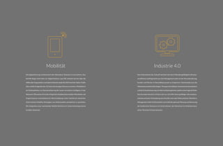 2120
Mobilität
Die Digitalisierung revolutioniert den Workplace: Business is everywhere. Das
betrifft längst nicht mehr nur Digital Natives. Laut IDC arbeiten bereits über die
HälfteallerAngestelltenzumindestteilweisemobil.Bis2019wirdderDaten-Traffic
über mobile Endgeräte das 10-fache des heutigen Niveaus erreichen. Mobilität ist
ein Schlüsselfaktor zur Dezentralisierung der neuen vernetzten Intelligenz. In der
Netzwerk-Ökonomie4.0istdieerfolgreicheKollaborationmobilerMitarbeiterund
Organisationen entscheidend für Wertschöpfung. Unter Hochdruck entwerfen
Unternehmen Mobility-Strategien, um Arbeitswelten produktiver zu gestalten.
Die Integration einer wachsenden Mobile Workforce in Unternehmensprozesse
ist dafür elementar.
Industrie 4.0
Das Unternehmen der Zukunft zeichnet sich durch Wandlungsfähigkeit, Ressour-
ceneffizienz und Ergonomie aus. Das Management steht vor der Herausforderung,
Kunden und Partner in Geschäftsprozesse zu integrieren. Gleichzeitig muss die
Mitarbeiterproduktivitätsteigen.TransparenteAbläufe,lückenloseKommunikation
und die Echtzeitsteuerung von Wertschöpfungsketten spielen eine tragende Rolle.
Das Konzept Industrie 4.0 lässt sich nur mit Hilfe leistungsfähiger Informations-
systemeundeinerVerknüpfungvonvirtuellerundrealerWeltumsetzen.Workforce
Management liefert Echtzeitdaten und stellt die optimale Planung und Steuerung
der kostbarsten Ressource im Unternehmen, des Menschen im Arbeitsprozess,
sicher. Personal 4.0 kann kommen.
 