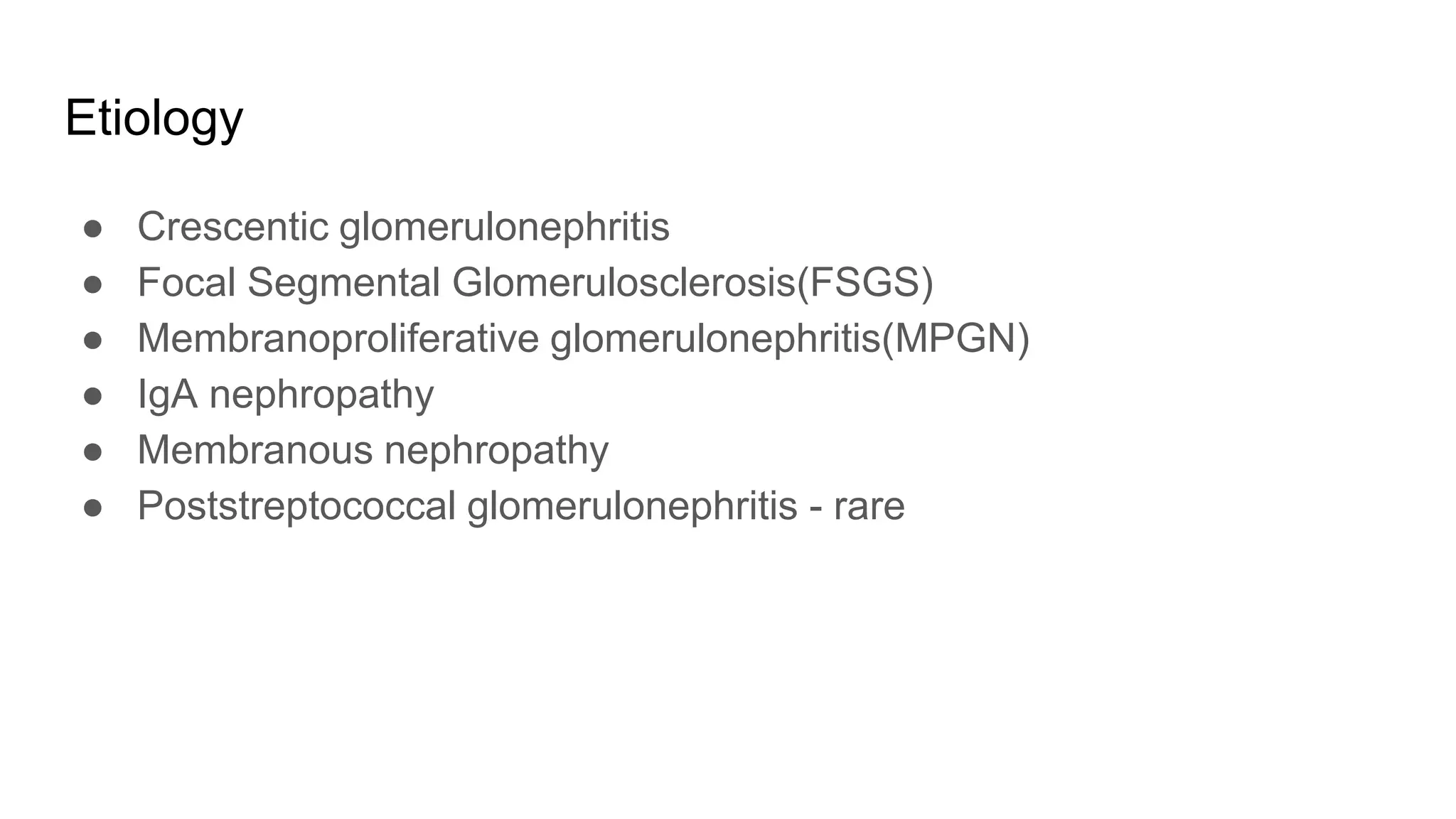 Chronic Glomerulonephritis - Pathology - ATOT | PPTX