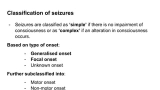 Epilepsy, status epilepticus - General Medicine - ATOT | PPTX