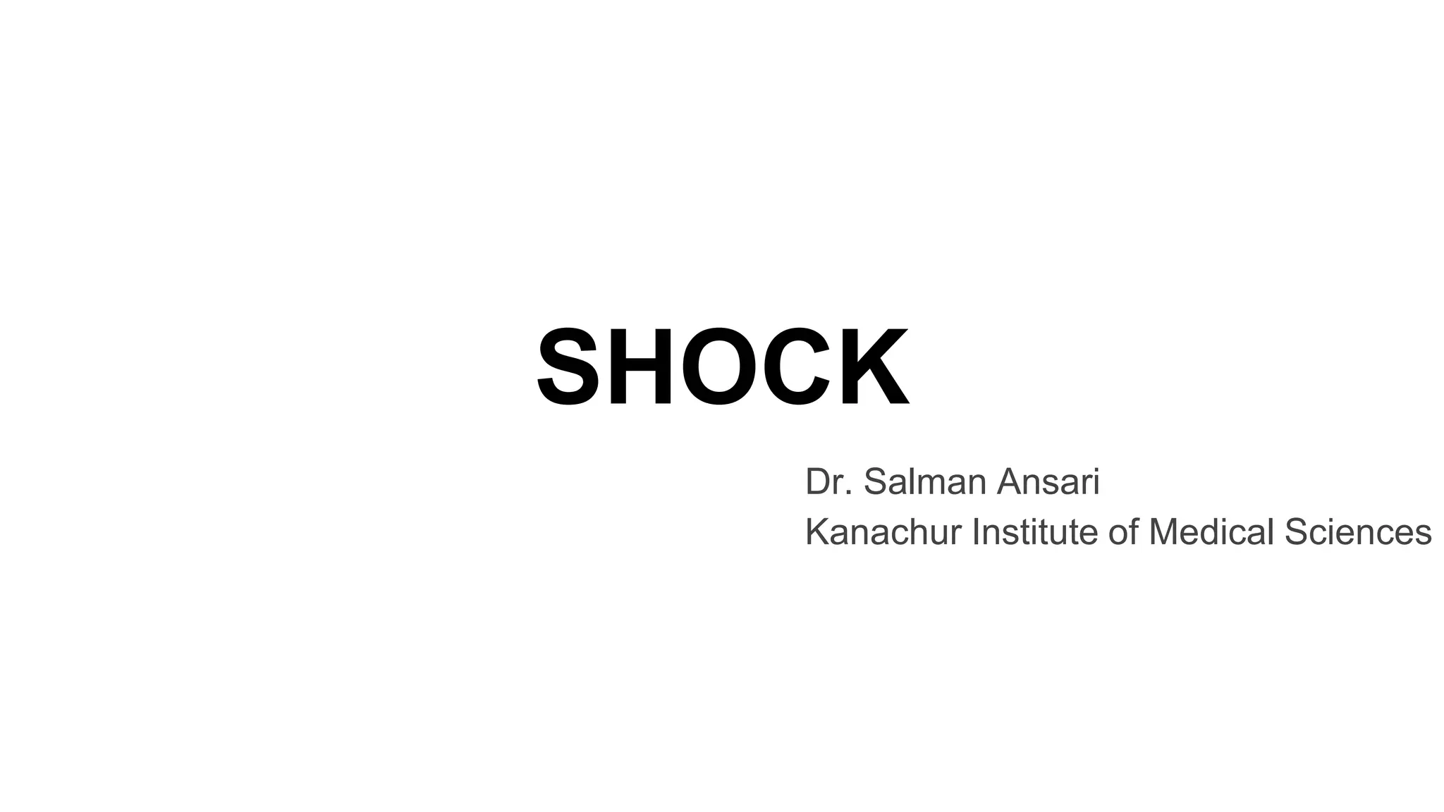 Shock types of shock, treatment General Medicine ATOT PPT