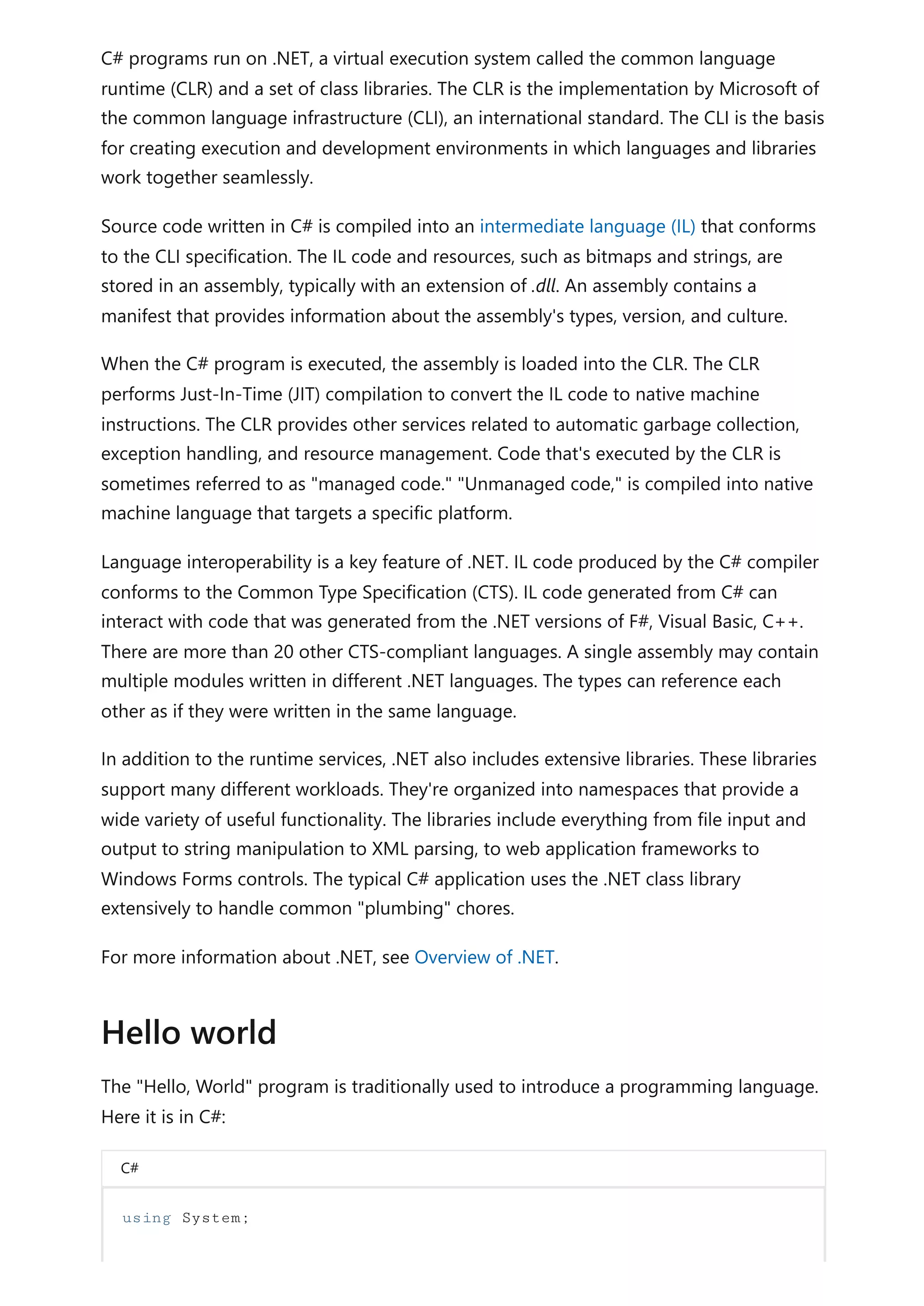 A tour of C# - Overview _ Microsoft Learn.pdf