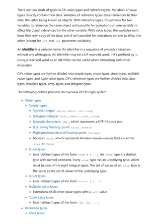 A tour of C# - Overview _ Microsoft Learn.pdf
