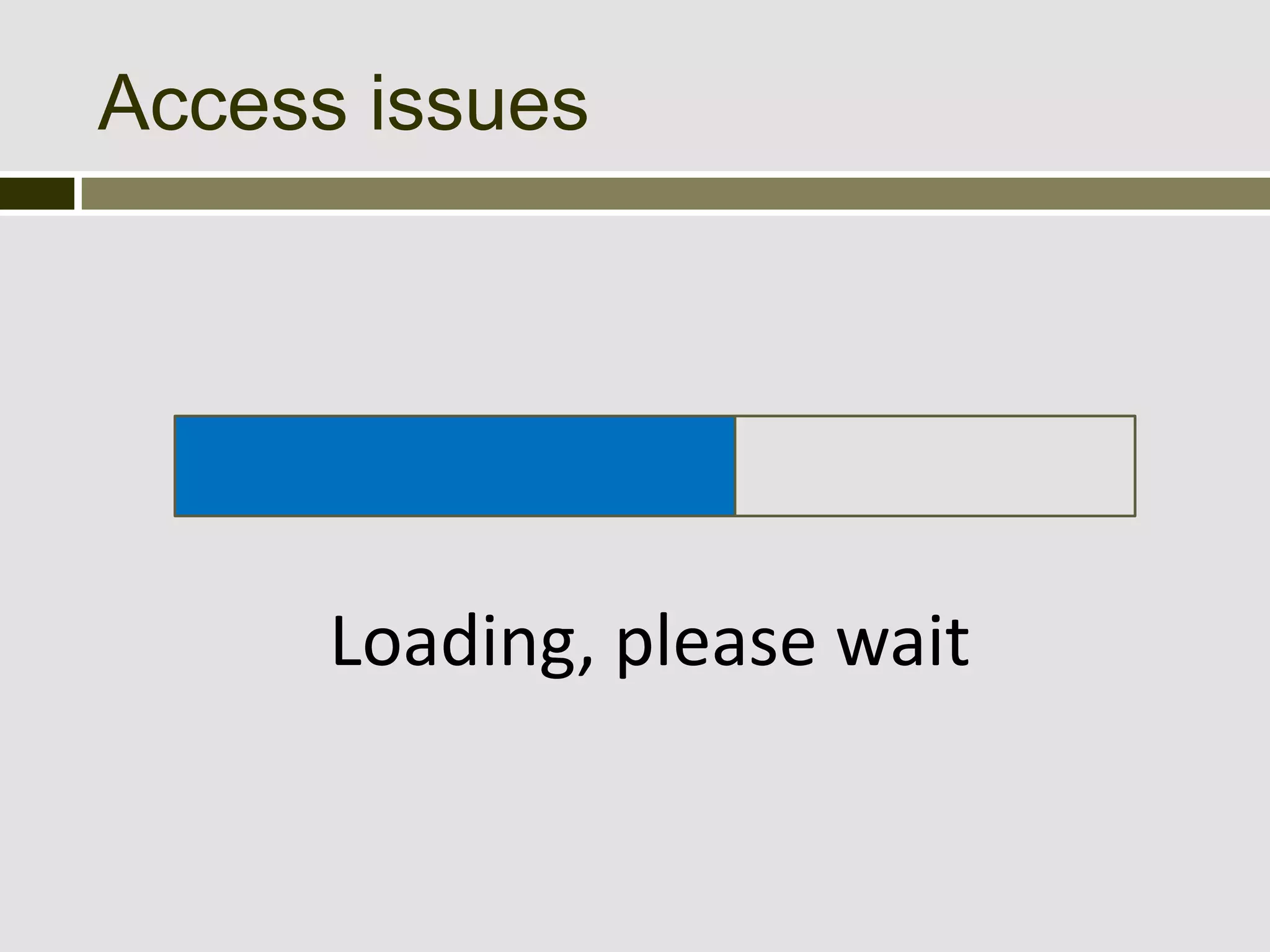 Access issues




      Loading, please wait
 