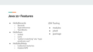 A Tour of the Modern Java Platform | PPT