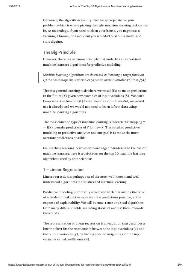 top 10 algorithms for machine learning