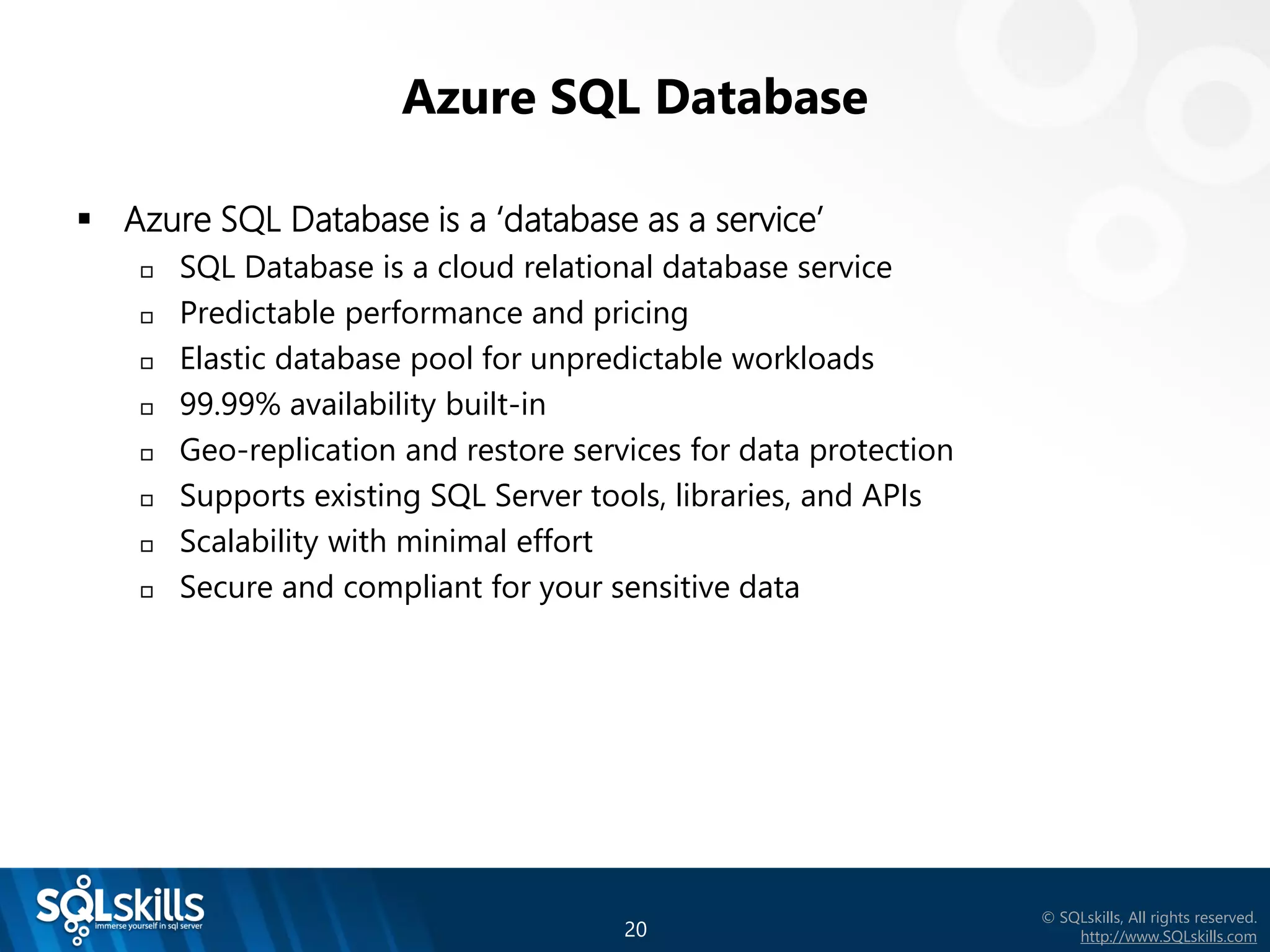Azure SQL Database Introduction by Tim Radney | PPT