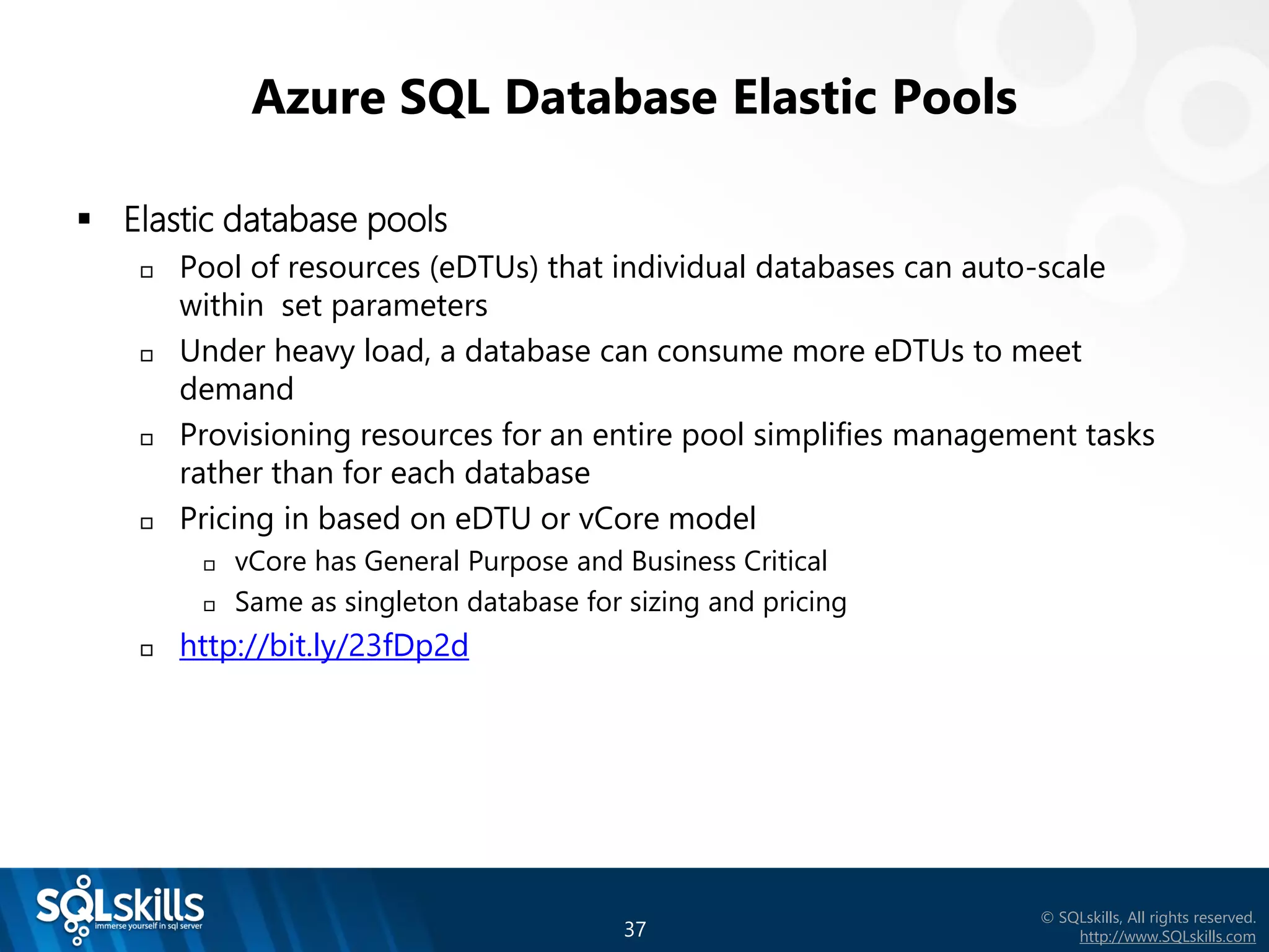 Azure SQL Database Introduction by Tim Radney | PPT