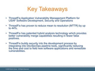 Threadfix Continuous Authority to Operate (ATO) with ThreadFix – Bringing ...