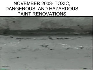 NOVEMBER 2003- TOXIC, DANGEROUS, AND HAZARDOUS PAINT RENOVATIONS 