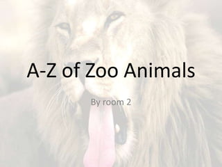A-Z of Zoo Animals By room 2  