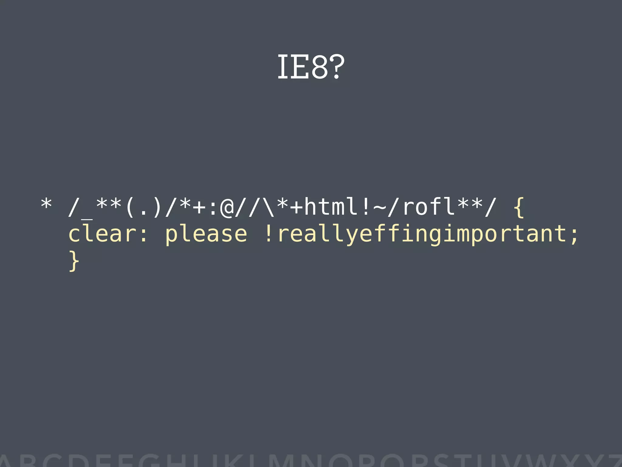 WDE08 BULLETPROOF A to Z