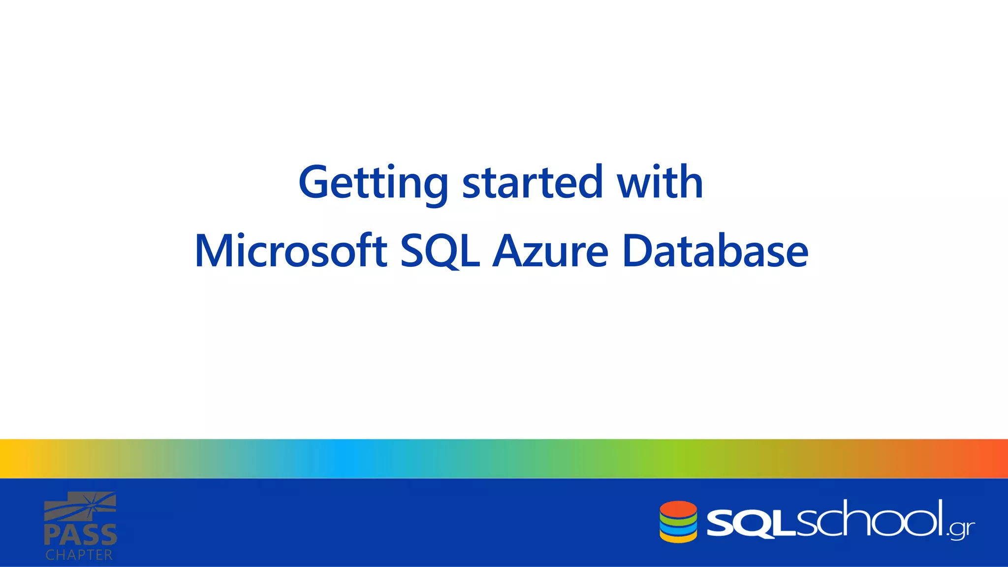 CHAPTER Getting started with Microsoft SQL Azure Database 
