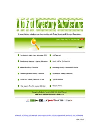 Save time in having your website manually submitted to a hand-picked list of quality web directories.

                                                                                          Page 1 of 53
 