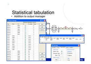 23
Hans Kr. Høidalen, NTNU-Norway
Statistical tabulation
• Addition to output manager
U
U
U
MOV
PE
U
STAT
MOV
PE
LCC
MID
LCC LCC LCC
STAT
STAT
V
SV
S V
S
 