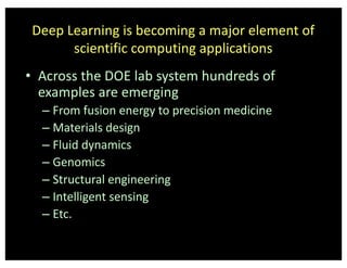A Vision for Exascale, Simulation, and Deep Learning Slide 24